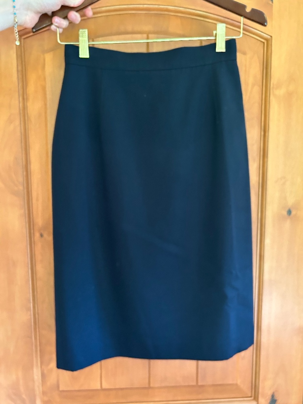 Jasper Conran London Black Linen Pencil Skirt UK 10 US 8